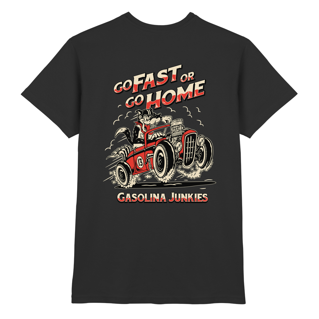 Hot Rod Wolf Racing | Backprint - Premium Shirt