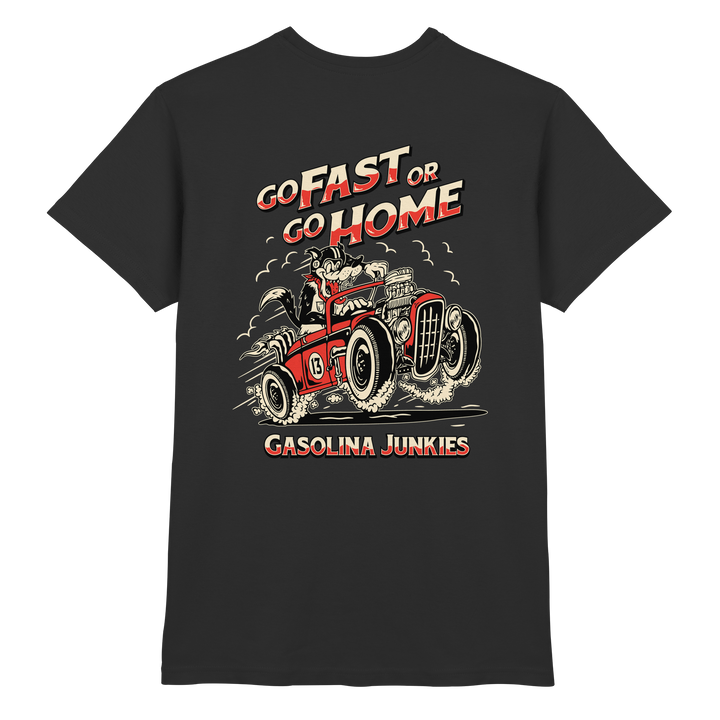 Hot Rod Wolf Racing | Backprint - Premium Shirt