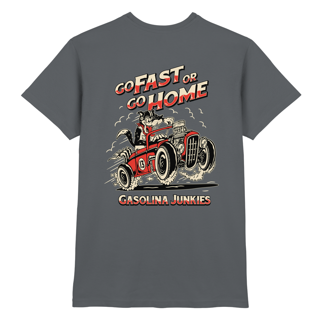 Hot Rod Wolf Racing | Backprint - Premium Shirt