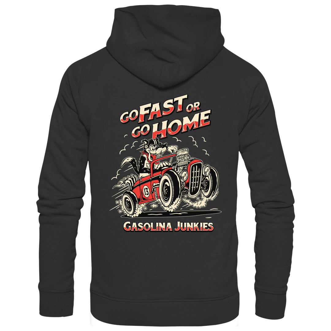 Hot Rod Wolf Racing | Backprint - Premium Unisex Hoodie