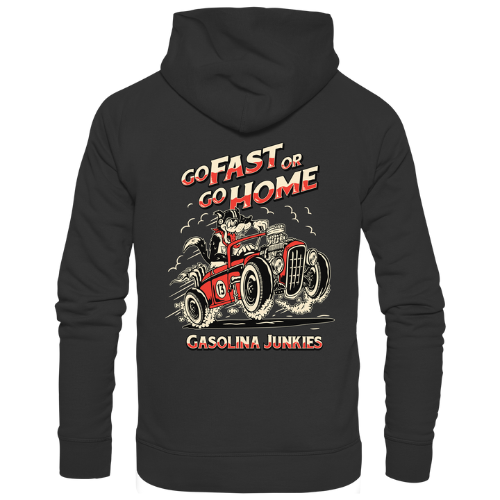 Hot Rod Wolf Racing | Backprint - Premium Unisex Hoodie