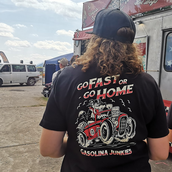 Hot Rod Wolf Racing | Backprint - Premium Shirt